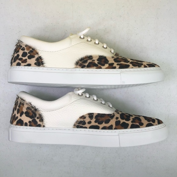 DIEMME Men’s Iseo Leopard Haircalf Nappa Sneakers - Picture 3 of 9